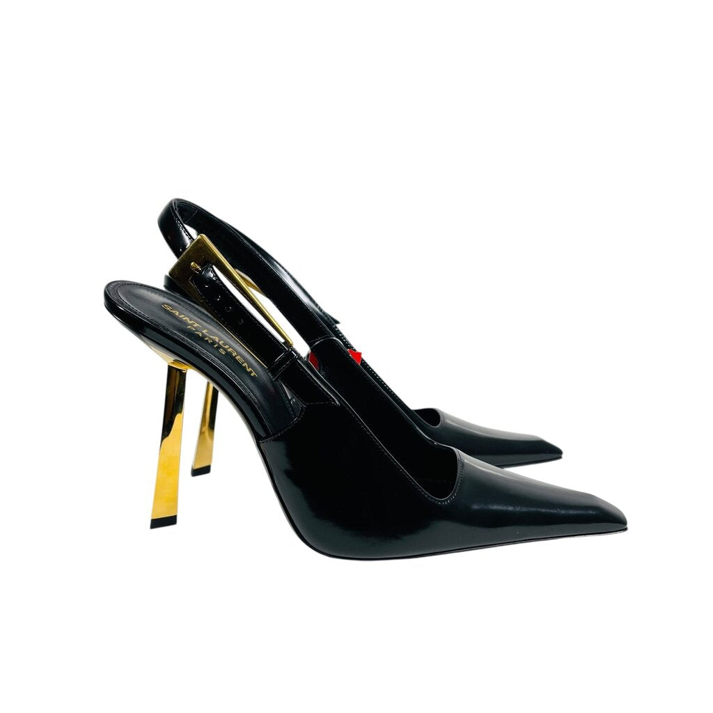Leather Slingback Heels