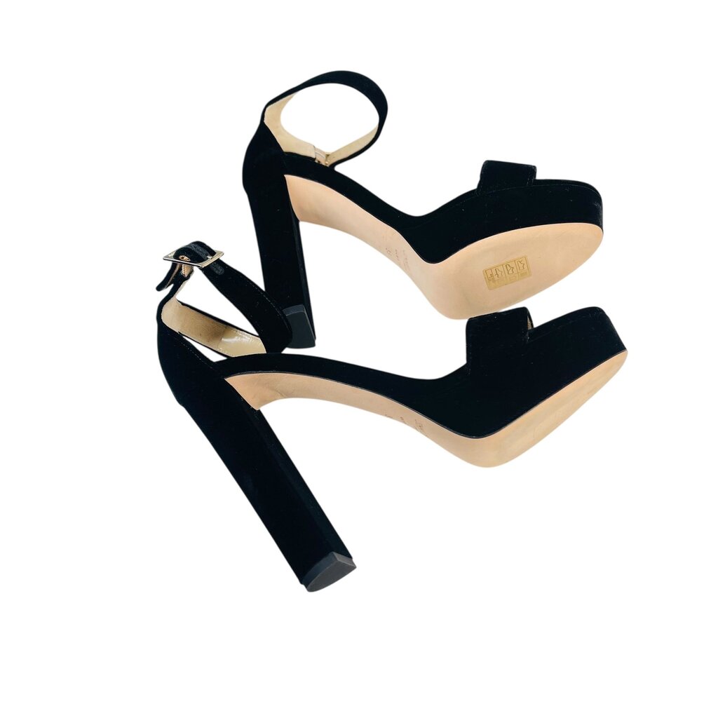Hi Heel Velvet Sandal