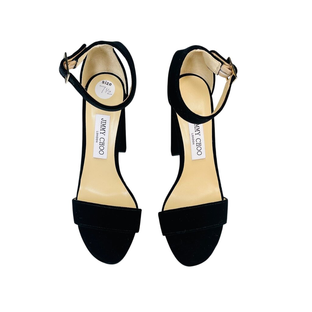 Hi Heel Velvet Sandal