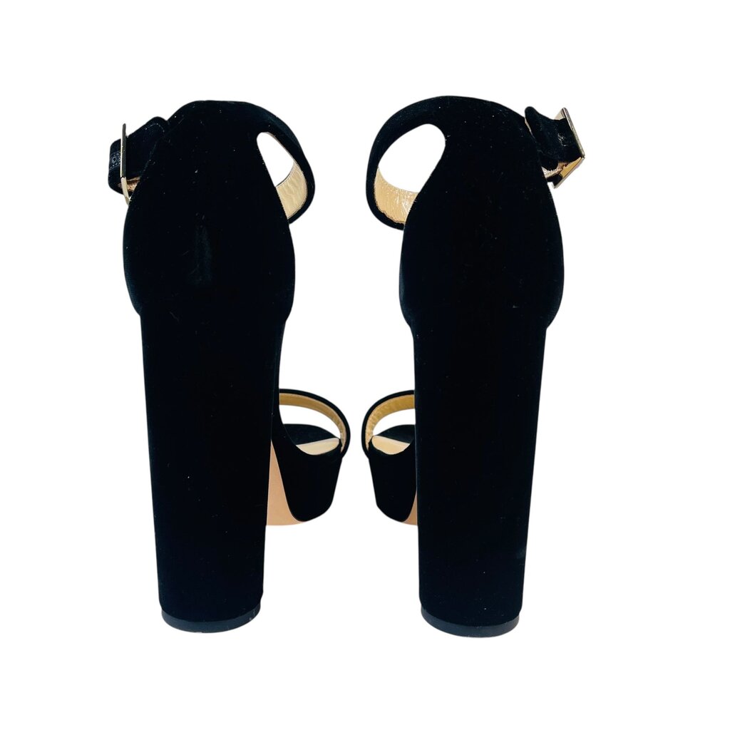 Hi Heel Velvet Sandal