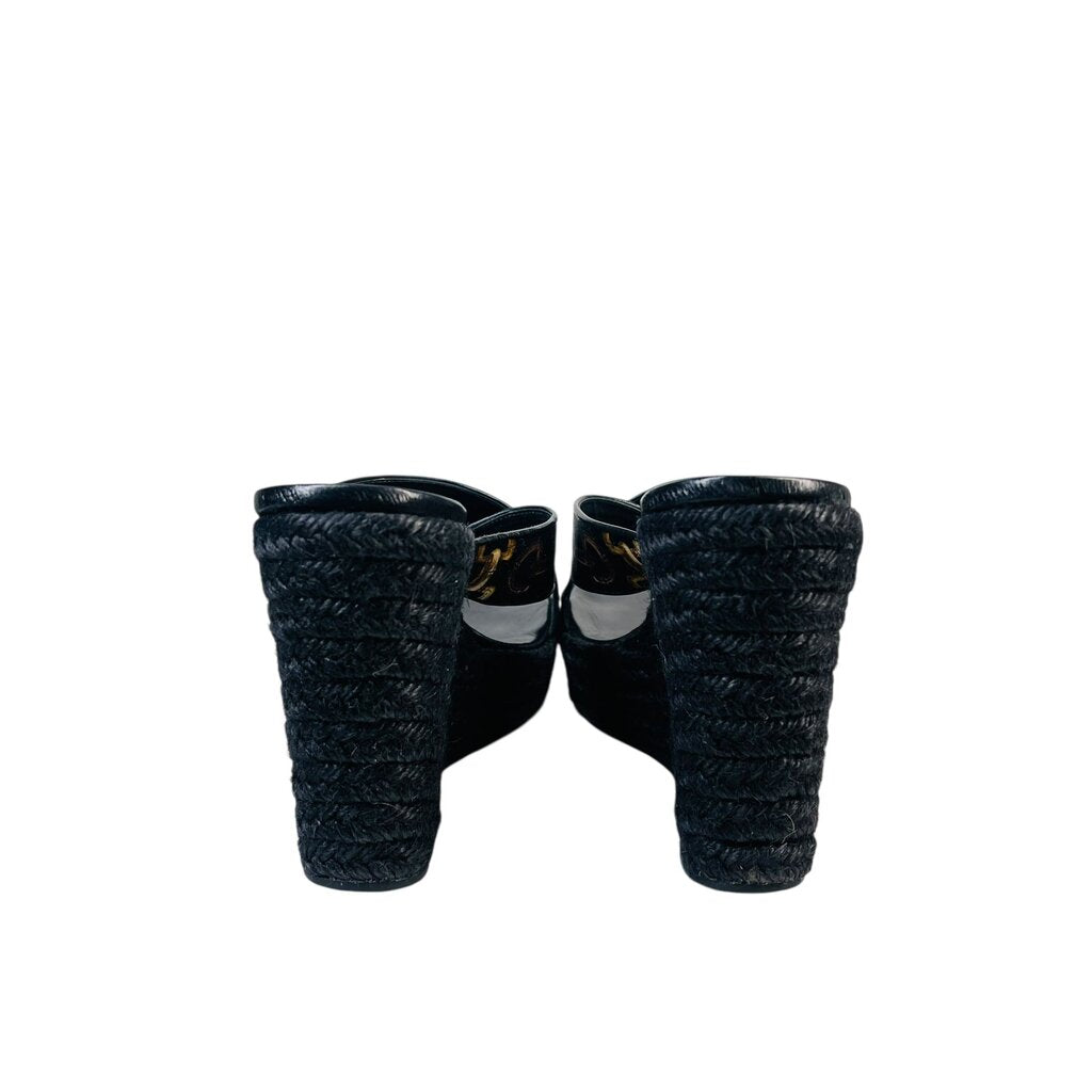 Horsebit Straw Wedge