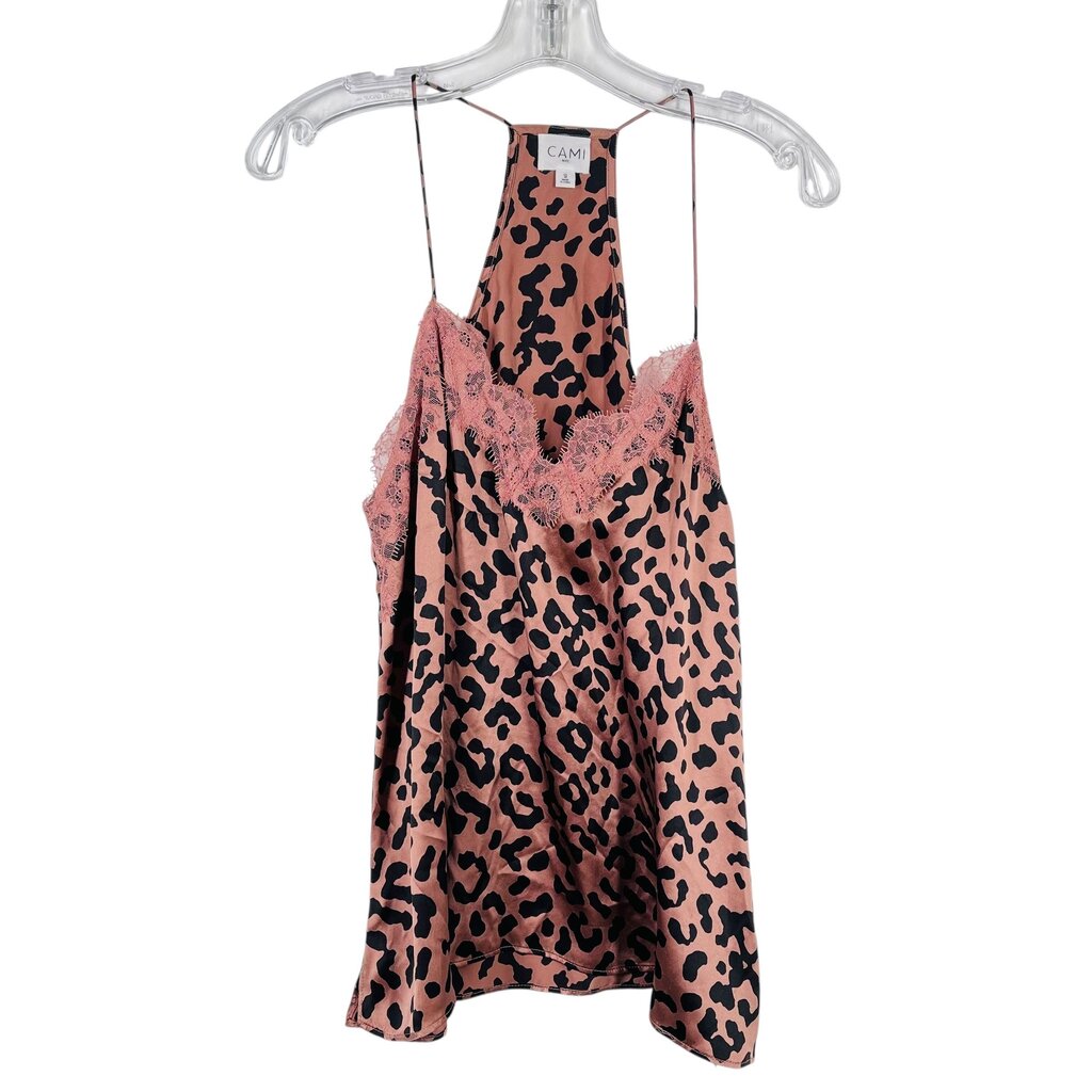 Animal Print Cami Lace Trim