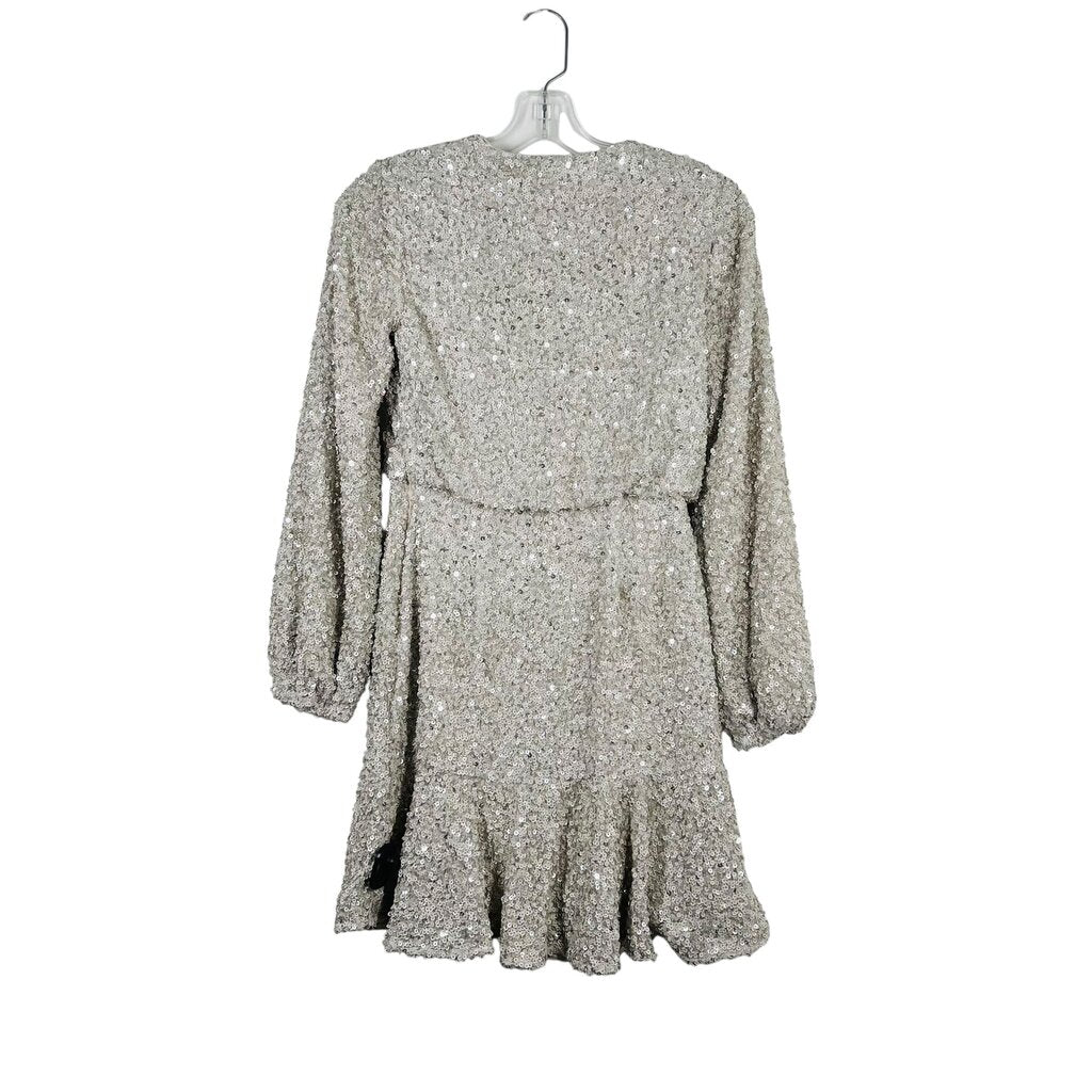 Sequin Vnk W/Flounce Hem NWT