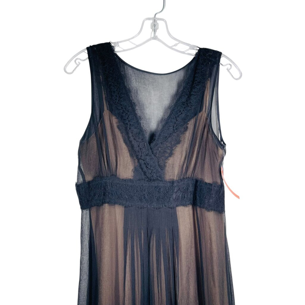 Lace Trim Sheer W/Slip