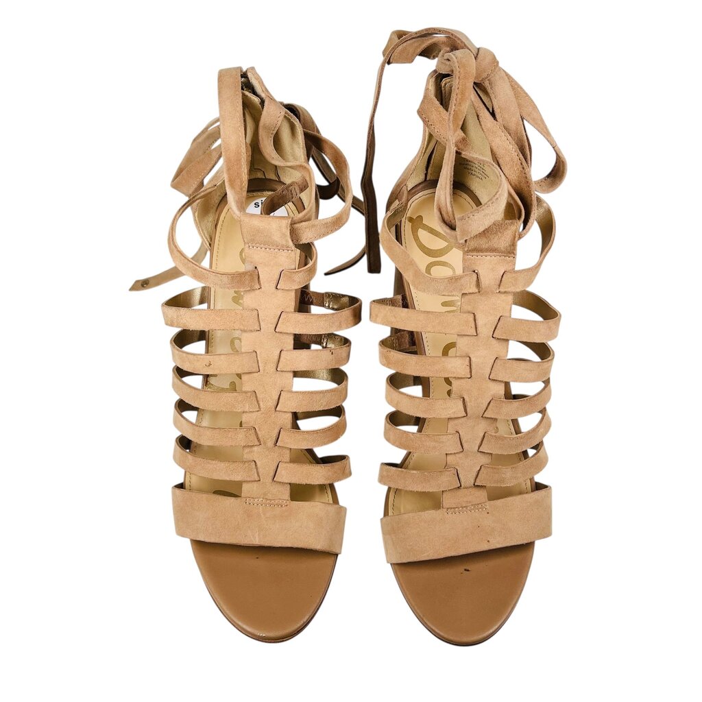 Suede Hi Heel Strappy Sandals
