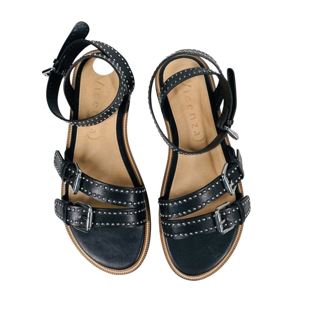 Studded Flat Ankle Strap Sandal