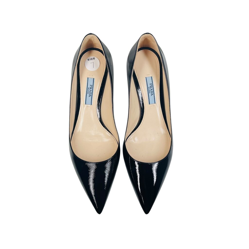 Patent Pointed Toe Kitten Heel