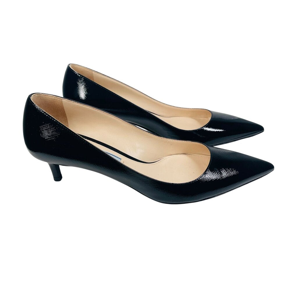Patent Pointed Toe Kitten Heel