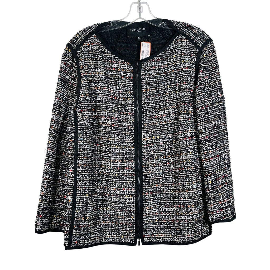 Tweed Zip Front