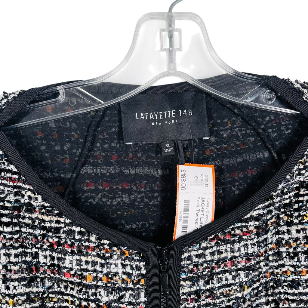 Tweed Zip Front
