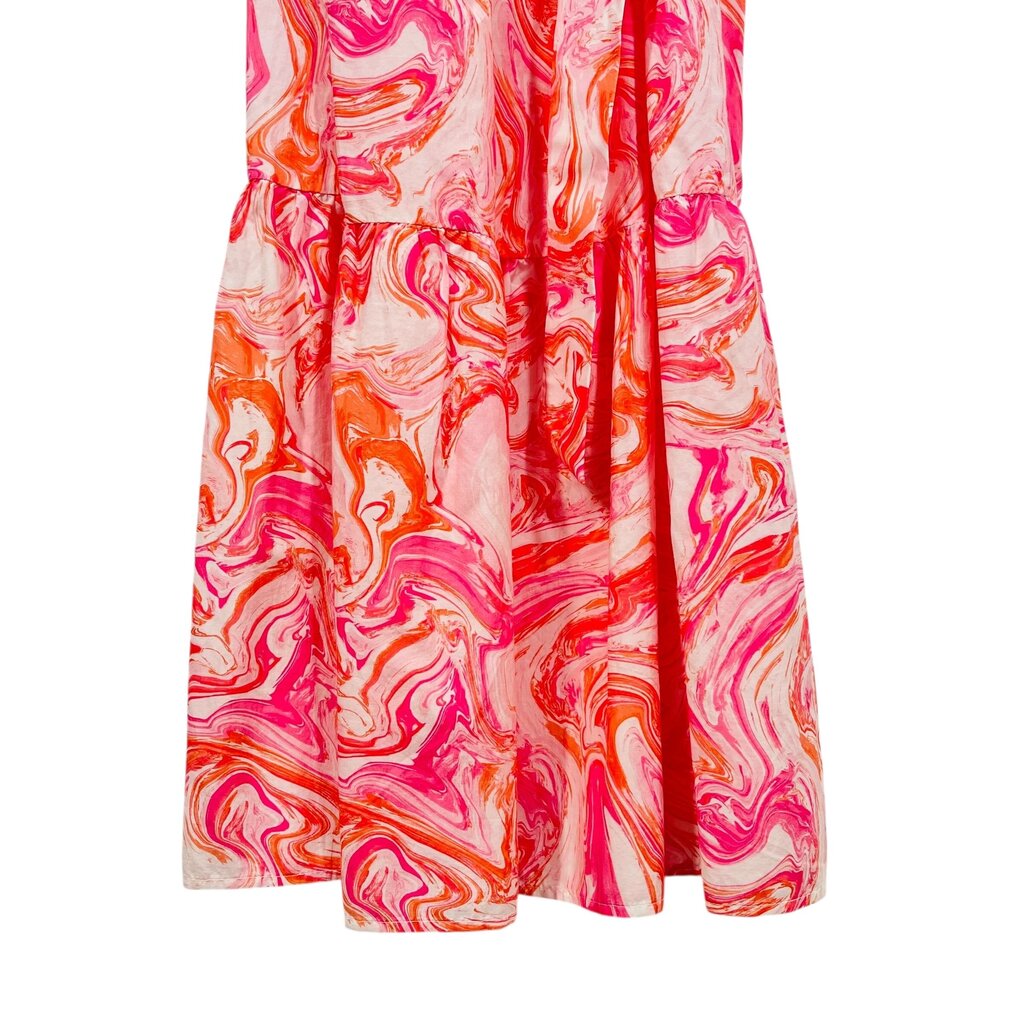 Marble Print Tiered W/Belt