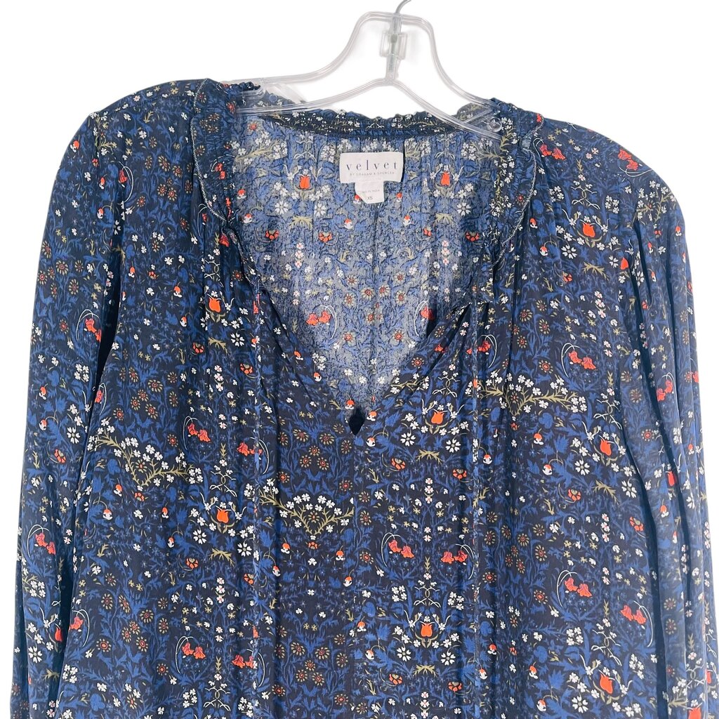 Floral Tie Nk L/S