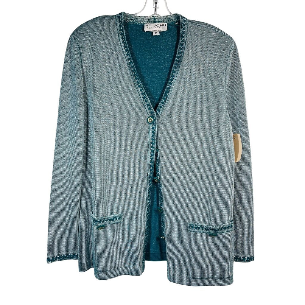 Tweed Cardigan W/Trim