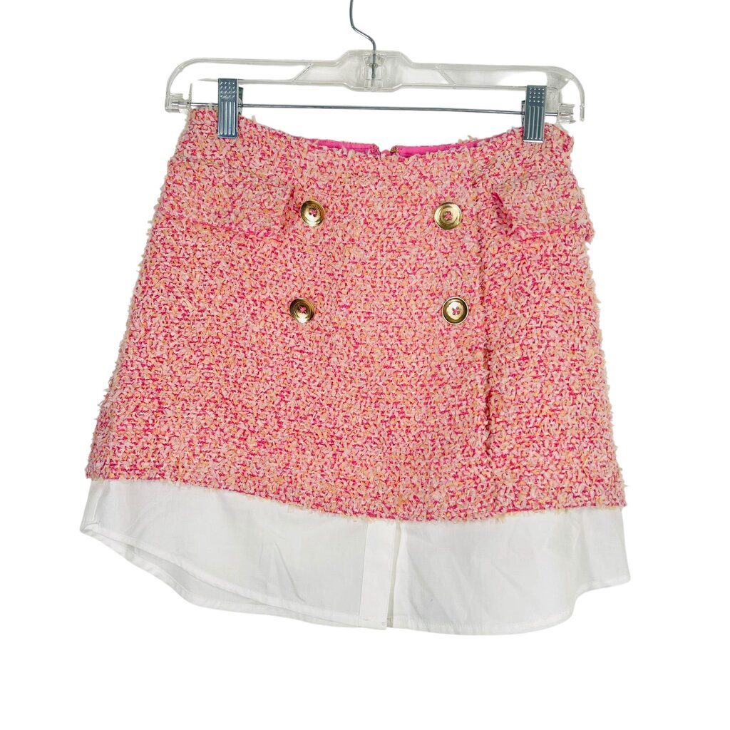 Tweed W/Shirt Hem Mini