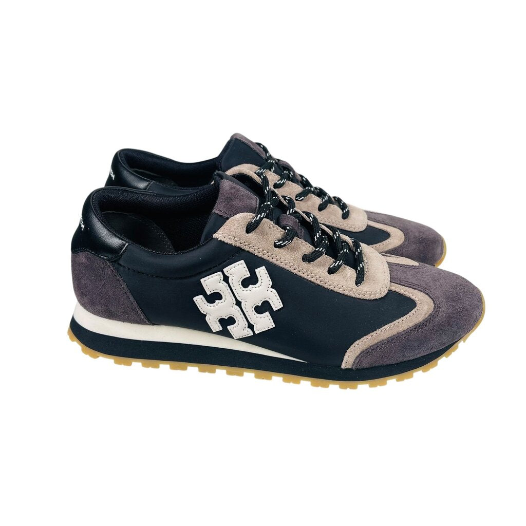 Suede/Nylon Logo Sneakers