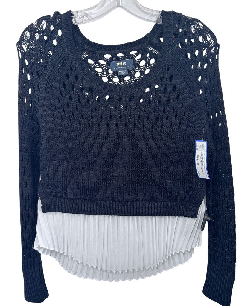 Sweater W/Pleated Blouse