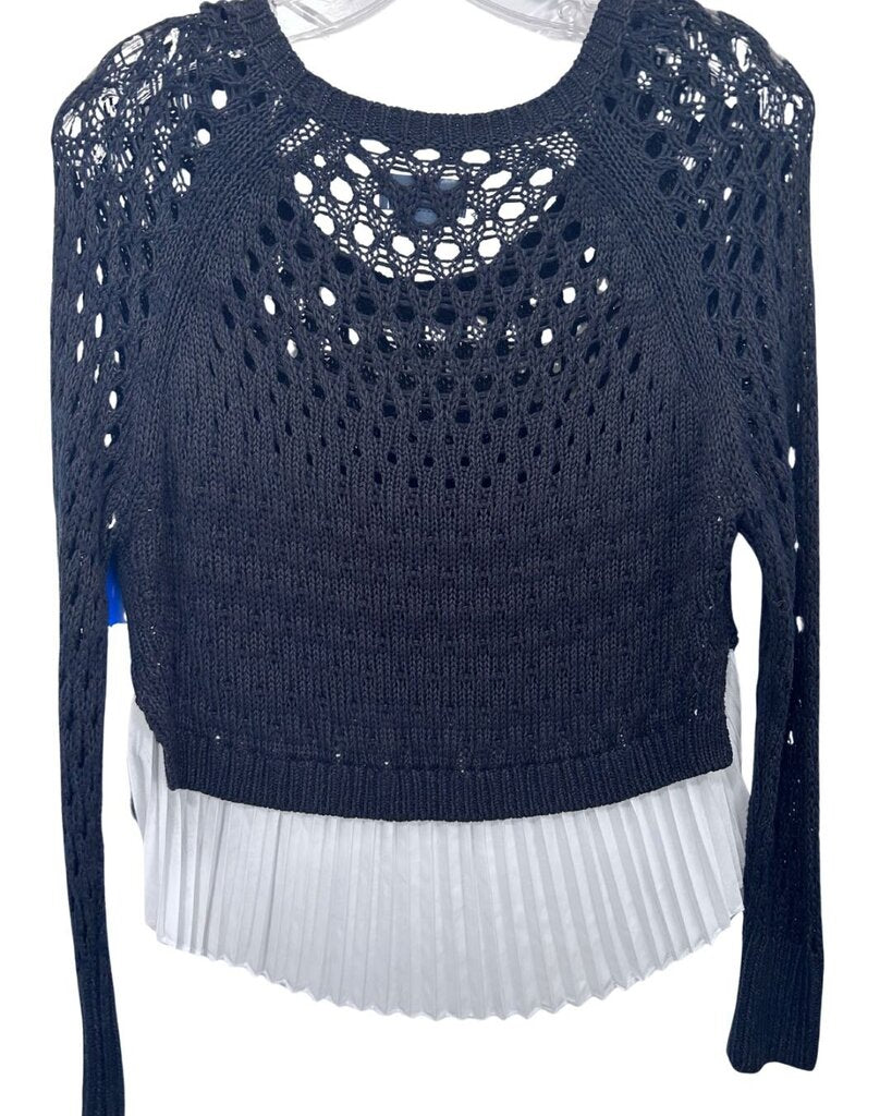 Sweater W/Pleated Blouse