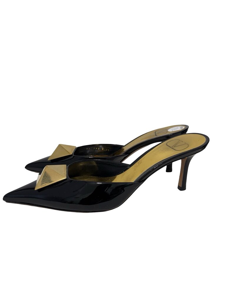 Patent Pointed Toe Mule