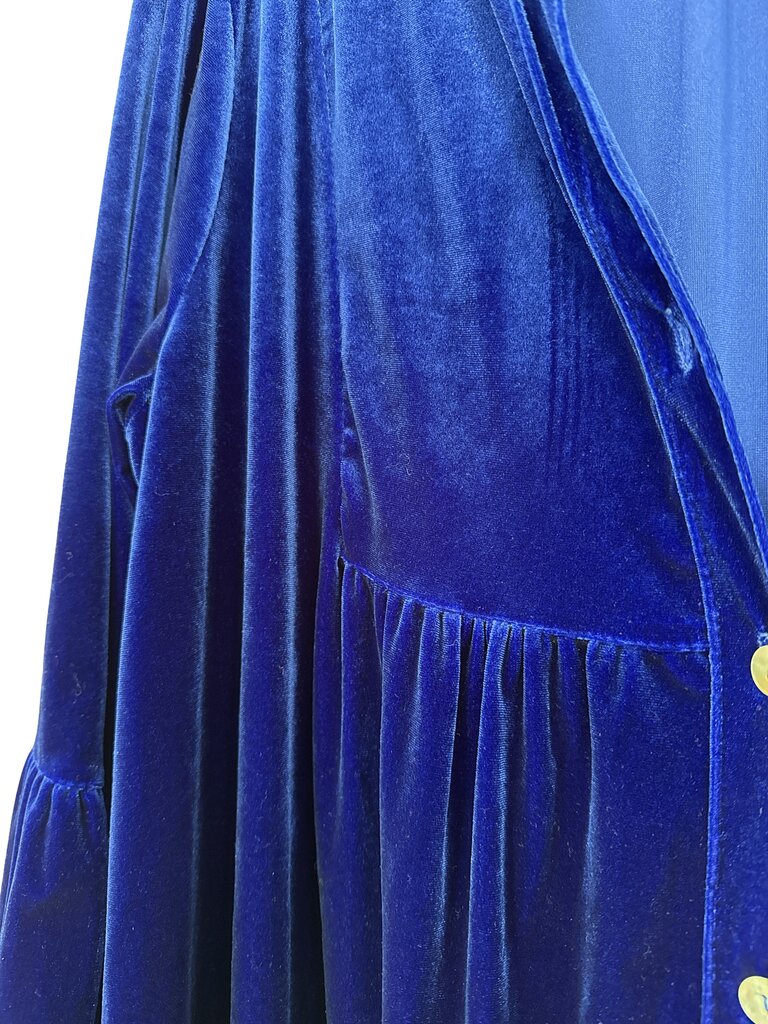Velvet Button Front Tiered