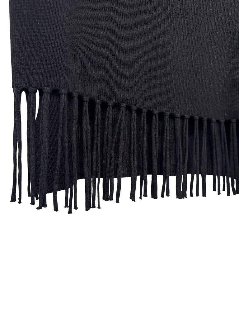 Ribbed Hi Nk Fringe Hem