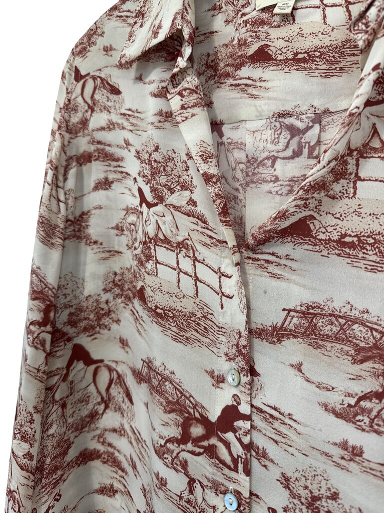 Equestrian Print Blouse
