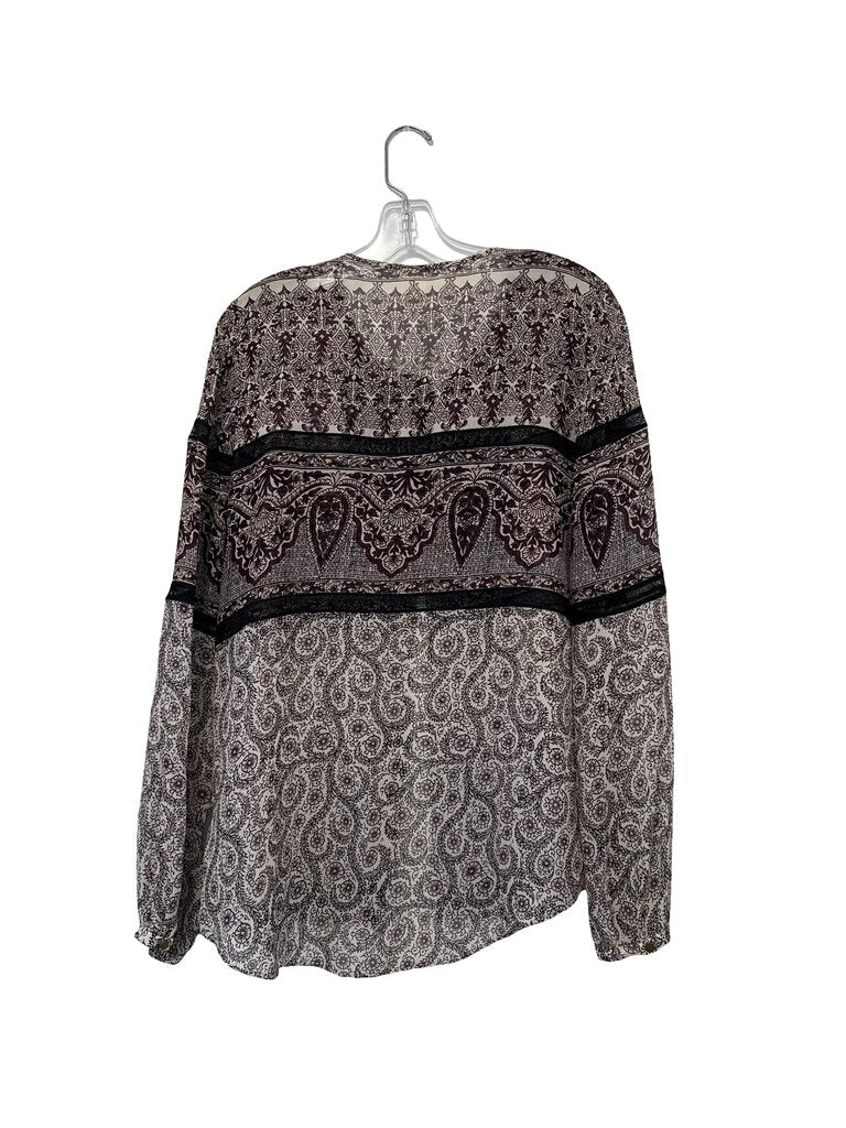 Patchwork Sheer Blouse