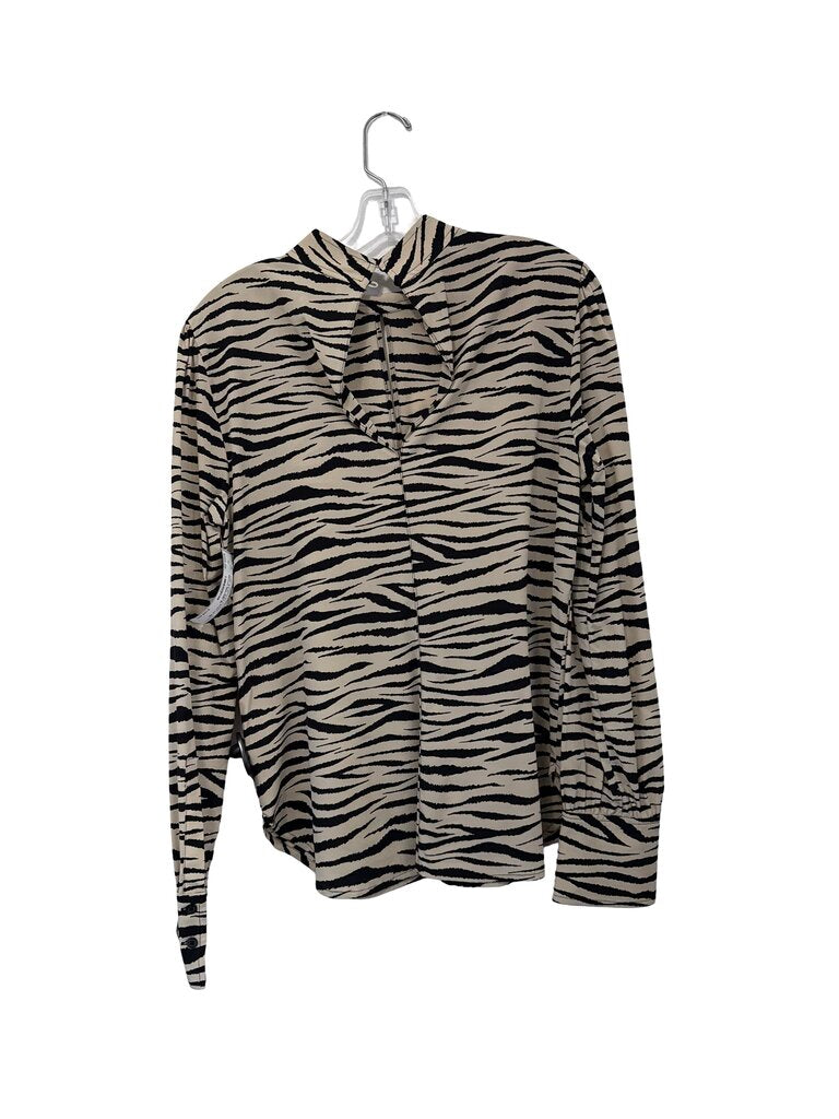 Zebra Print Hi Nk Blouse