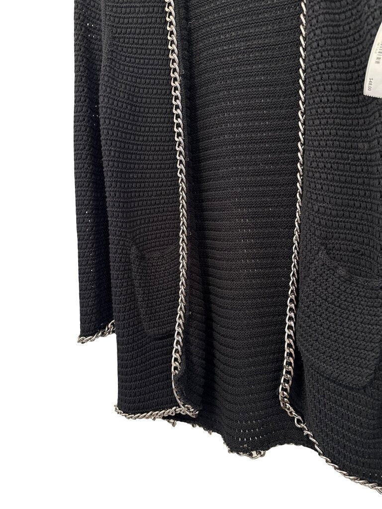 Chain Trim Knit Cardigan