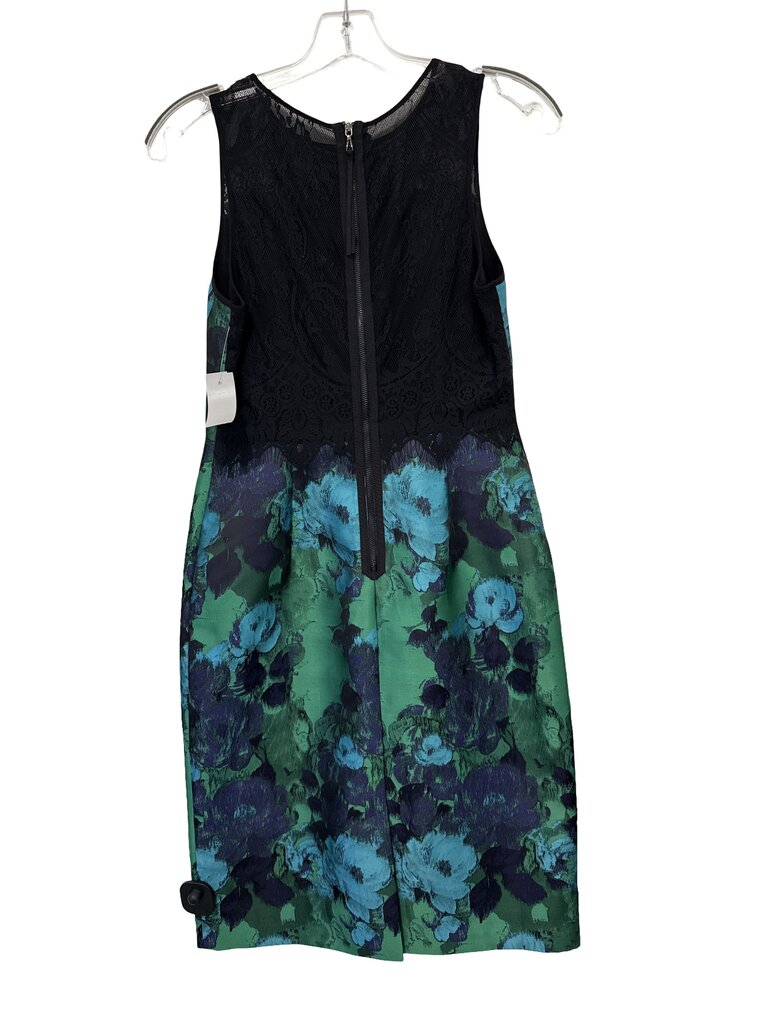 Lace Trim Slvs Floral Print