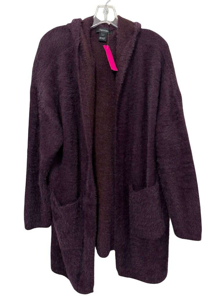 Fuzzy Cardigan W/Hood