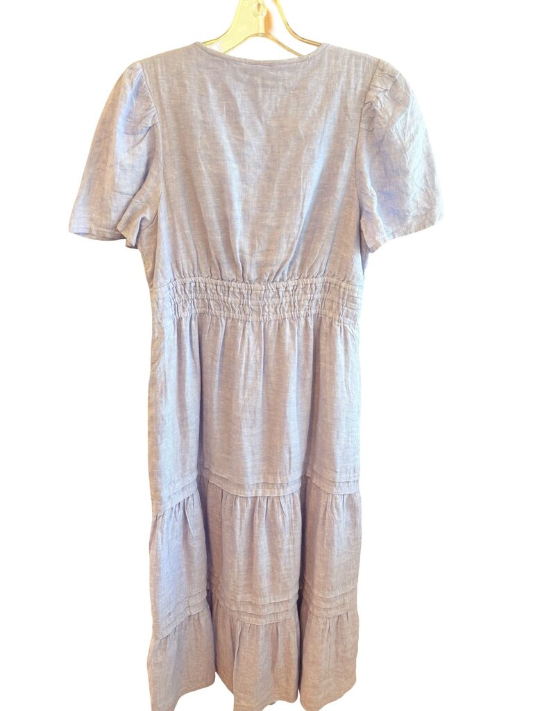 Linen Smocked Tiered Maxi