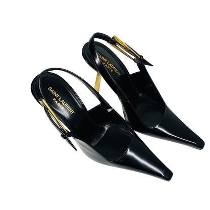 Leather Slingback Heels