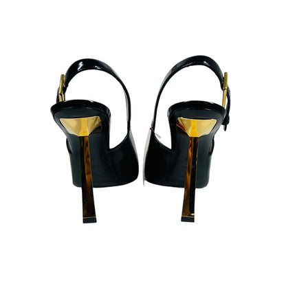 Leather Slingback Heels