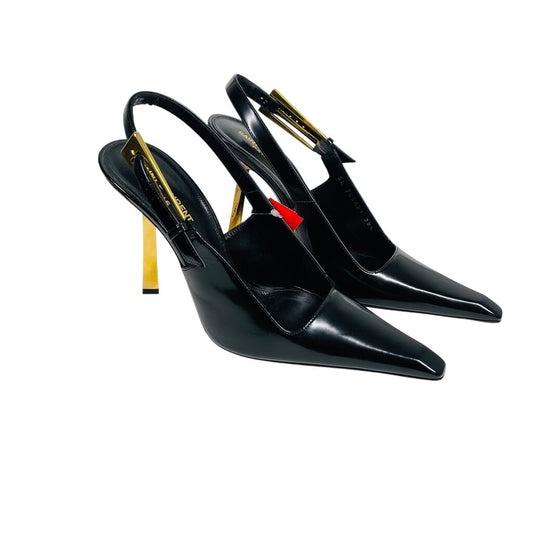Leather Slingback Heels