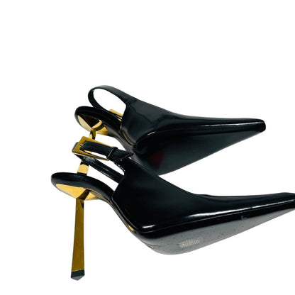 Leather Slingback Heels