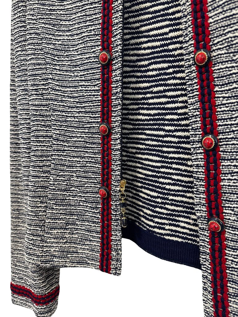 Stripe Button Front Knit