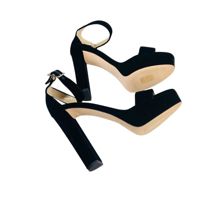Hi Heel Velvet Sandal