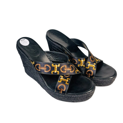 Horsebit Straw Wedge