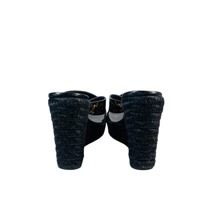 Horsebit Straw Wedge