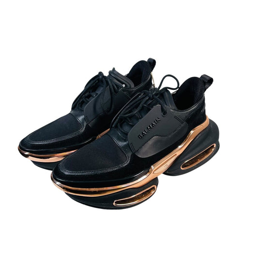 Rubber/Suede Platform Sneaker