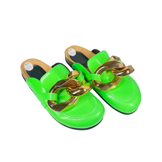 Leather Clog W/Copper Buckle