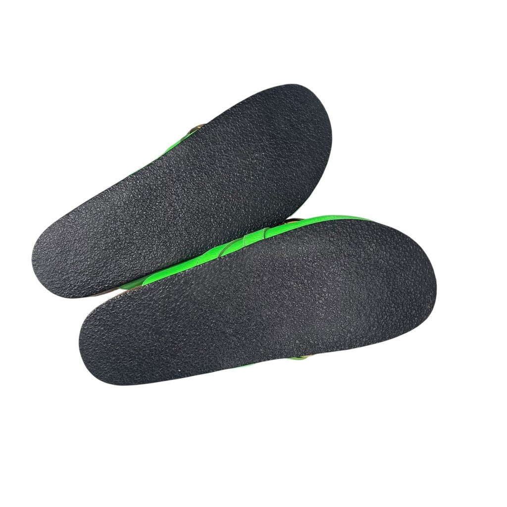 Leather Clog W/Copper Buckle