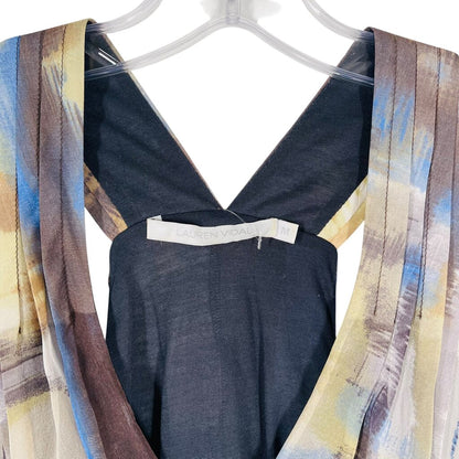 Printed Chiffon Over Slip