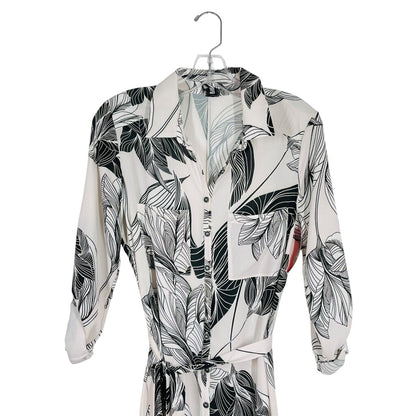 Leaf Print Shirtdress