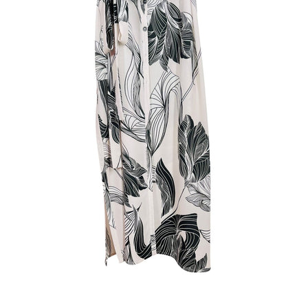 Leaf Print Shirtdress