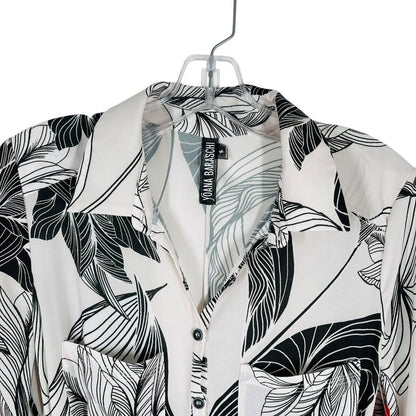 Leaf Print Shirtdress