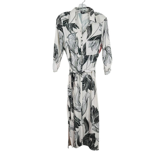 Leaf Print Shirtdress