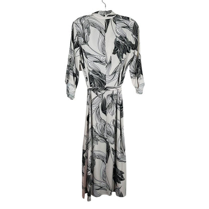 Leaf Print Shirtdress