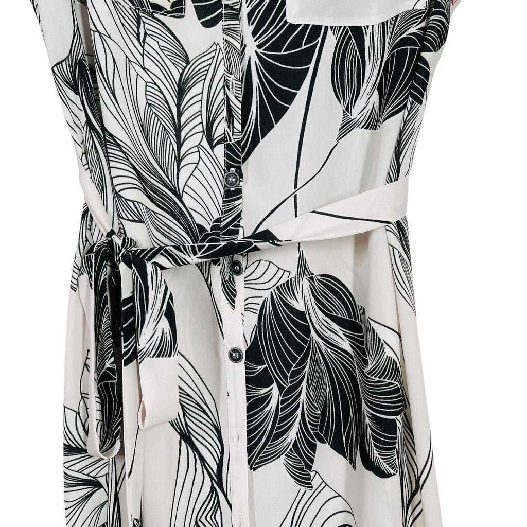 Leaf Print Shirtdress