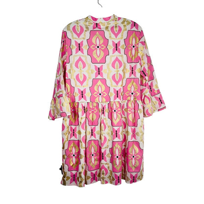 Metallic Print Drop Waist NWT